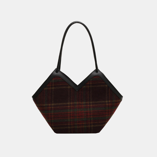 Plaid Print Tote Bag