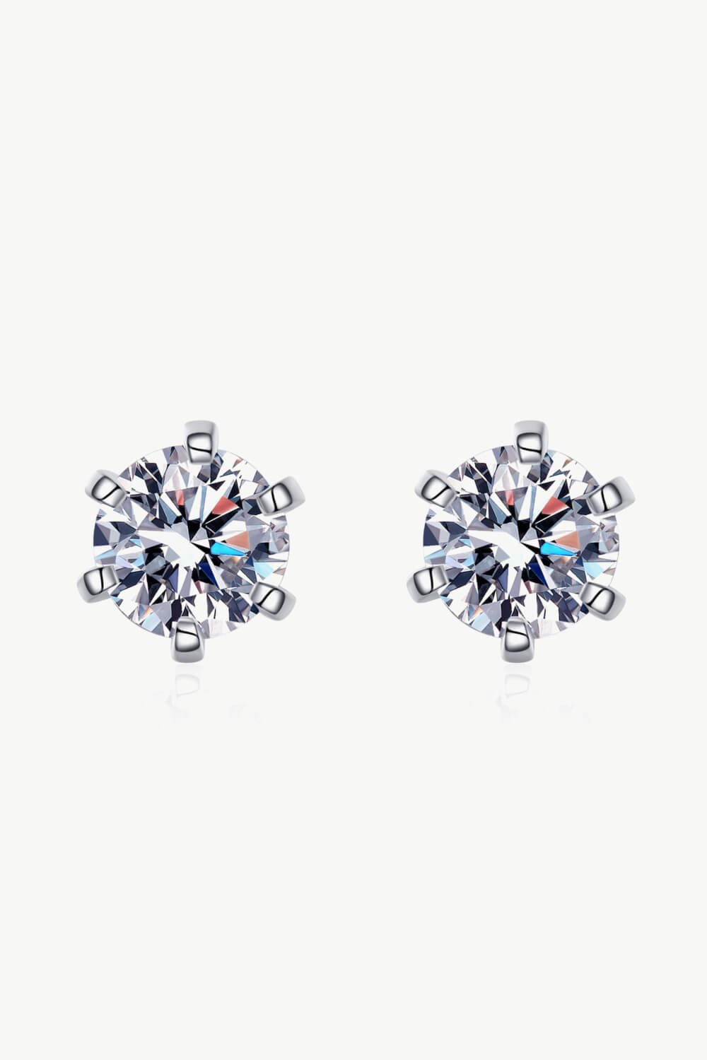 Inlaid Moissanite Stud Earrings