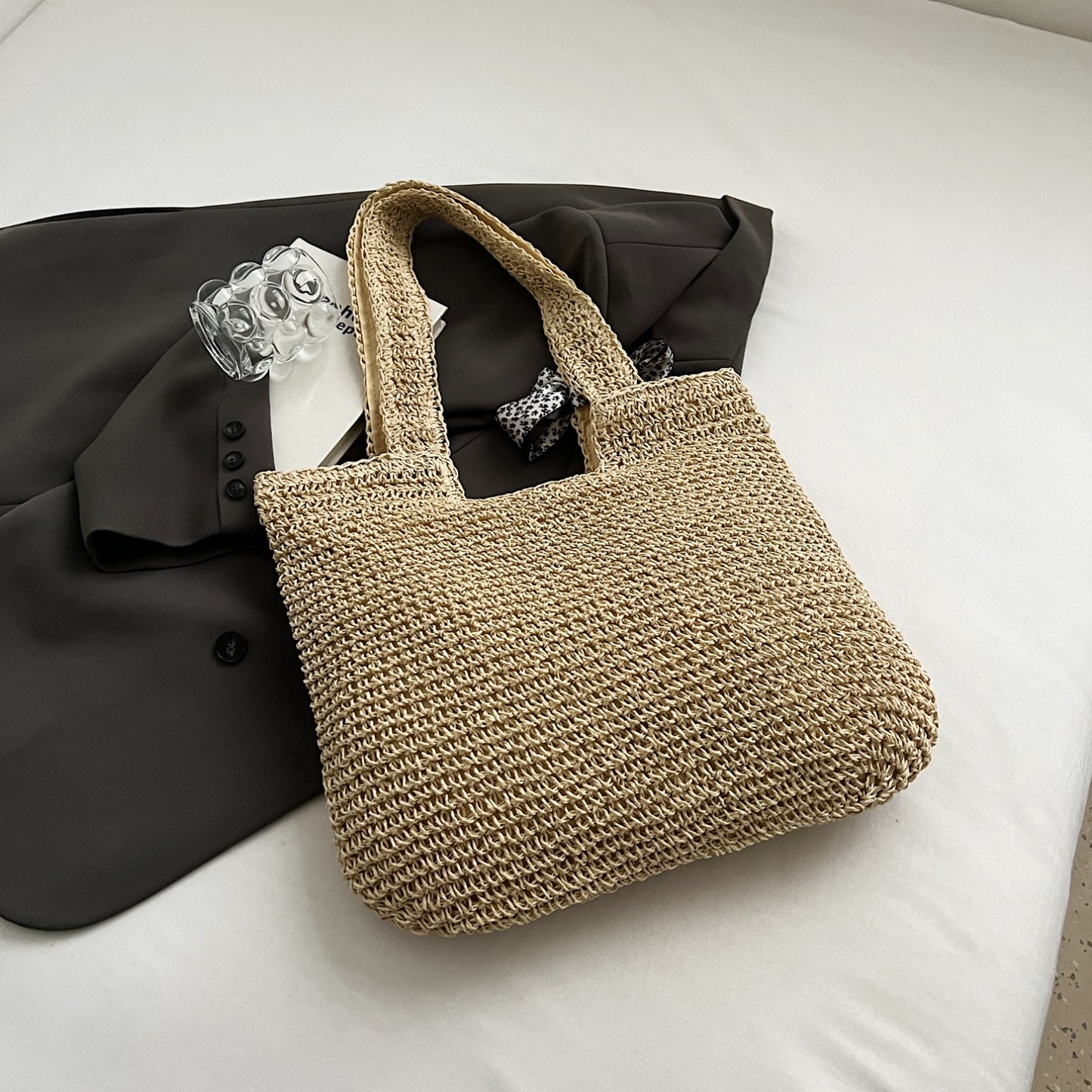 Straw Woven Tote Bag