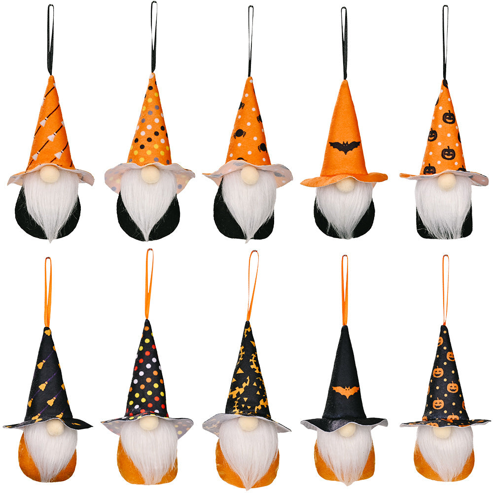 Assorted 2-Piece Halloween Element Gnome Hanging Widgets