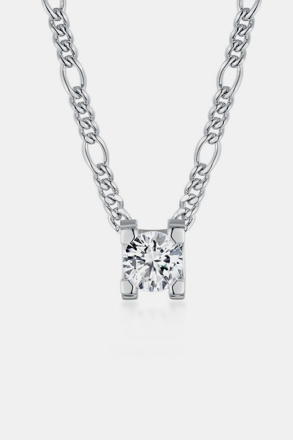 2 Carat Moissanite 925 Sterling Silver Pendant Necklace