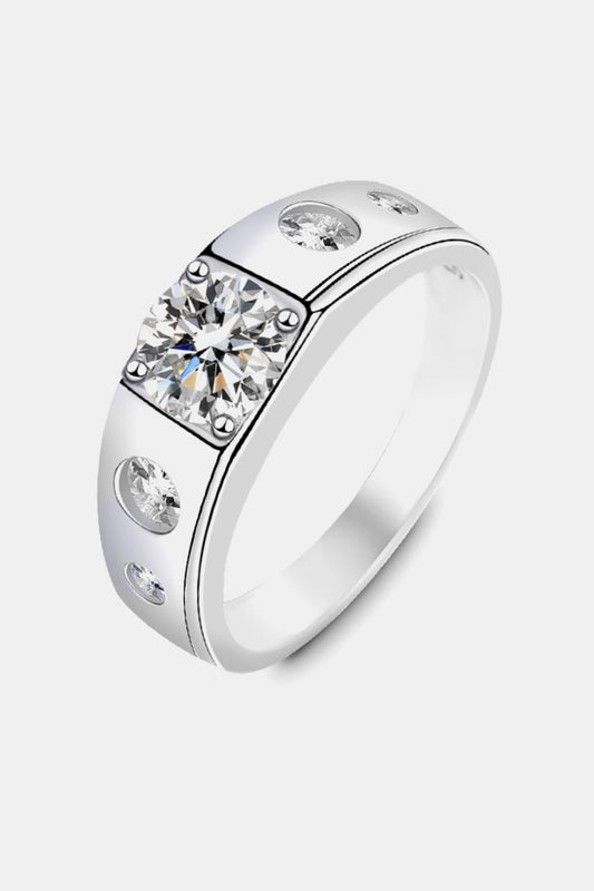 1 Carat Moissanite 925 Sterling Silver Ring