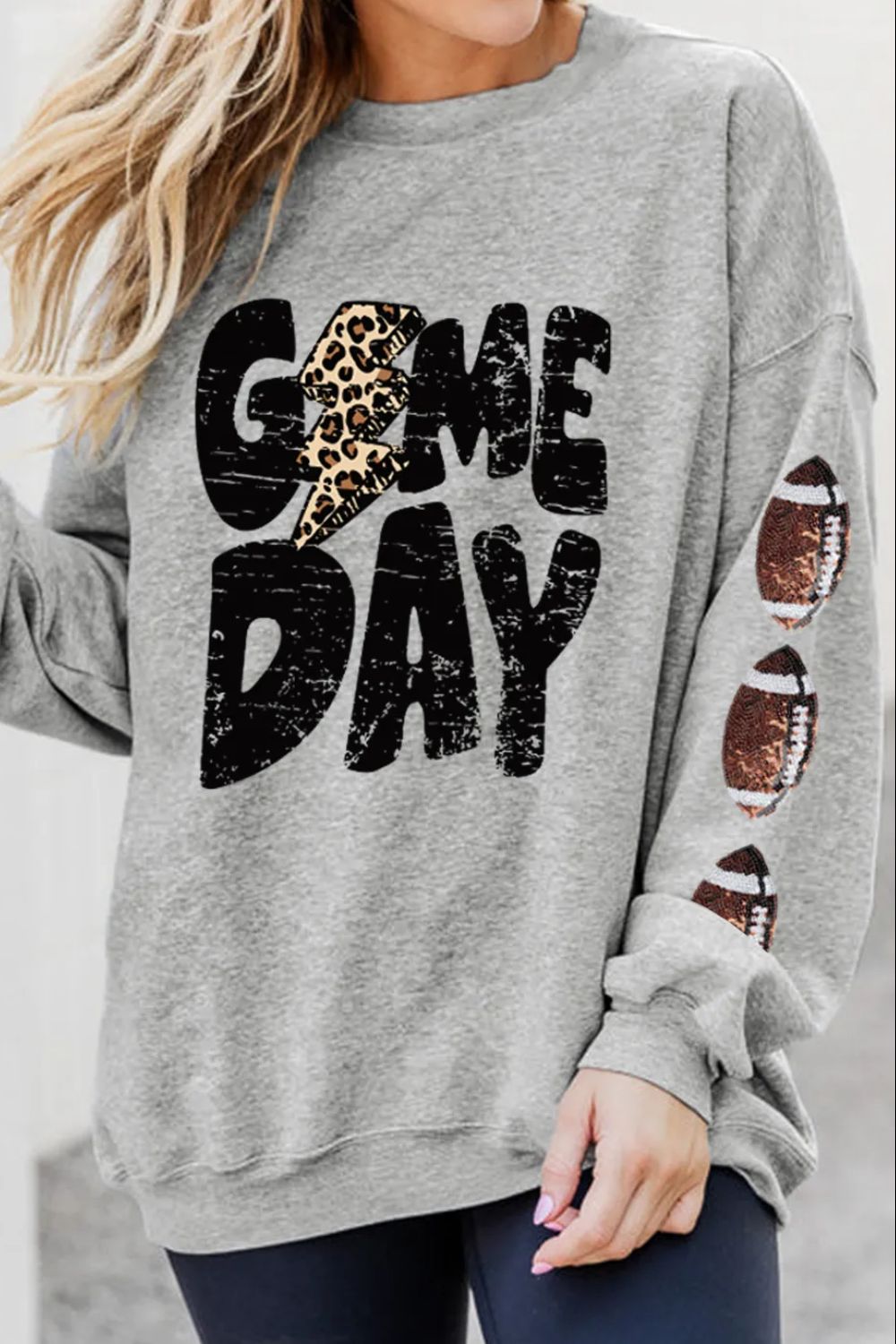 GAME DAY Football Long Sleeve Sweatshirt