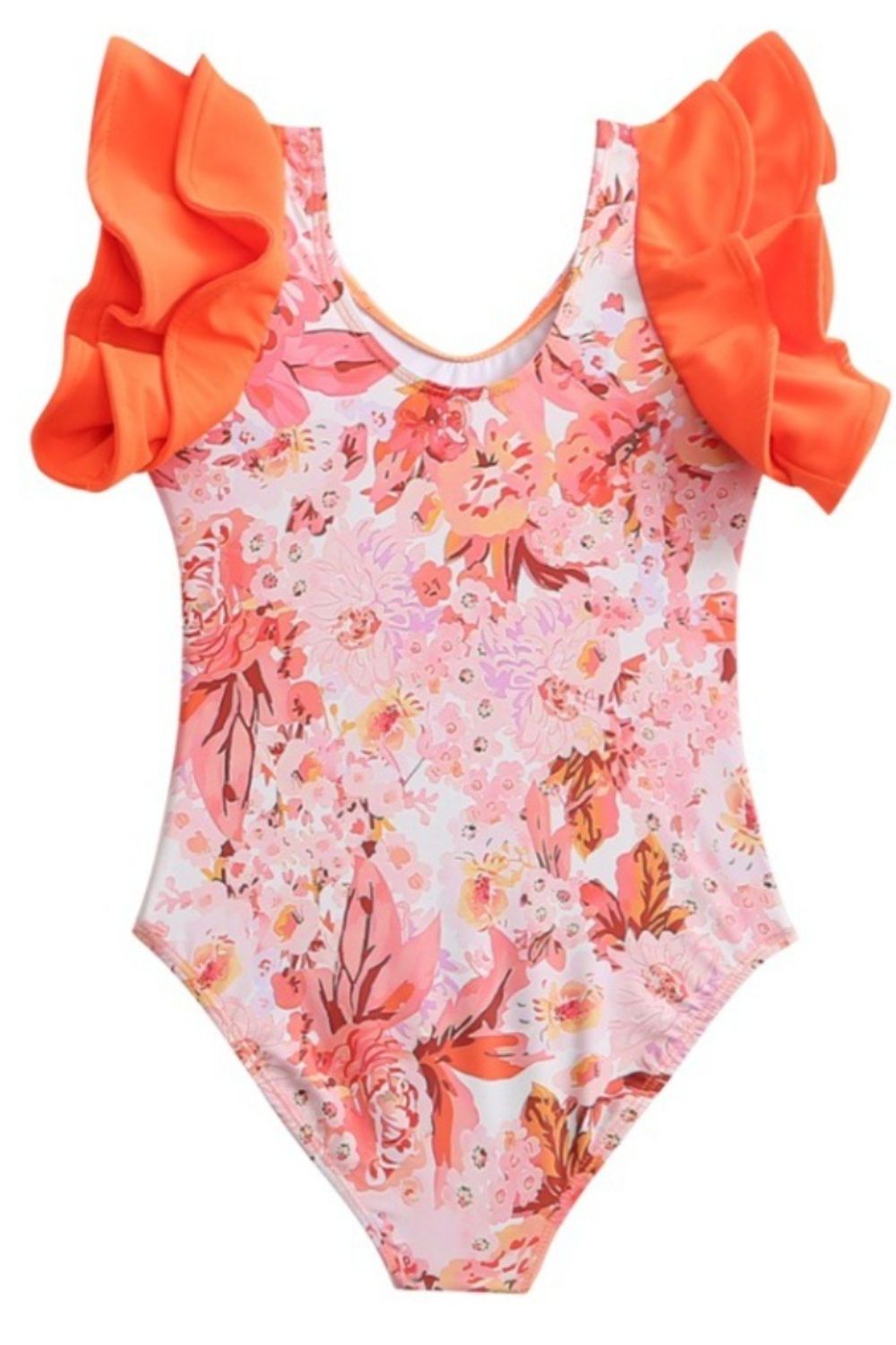 Ruffled Printed One-Piece Swimwear