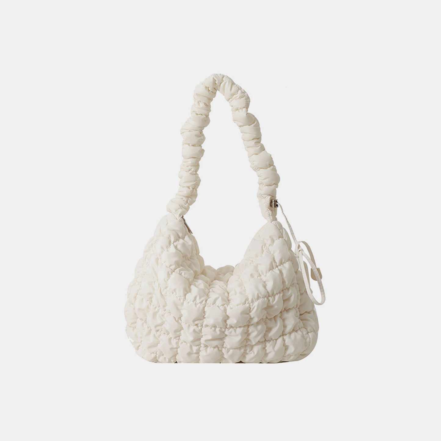 Drawstring Adjustable Strap Quilted Shoulder Bag