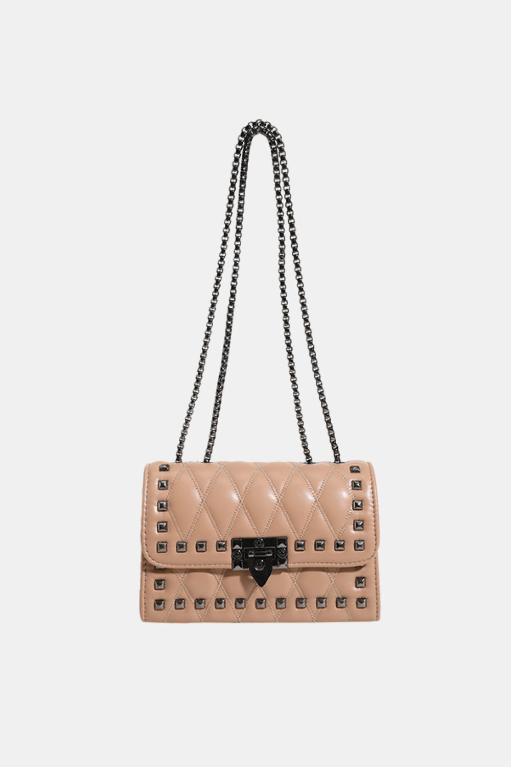 Studded PU Leather Crossbody Bag