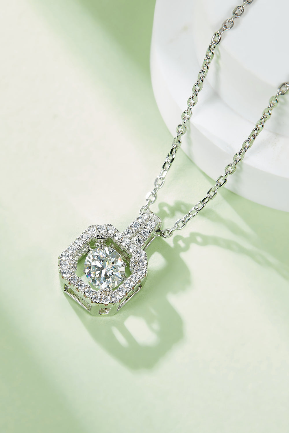 Adored Moissanite 925 Sterling Silver Necklace