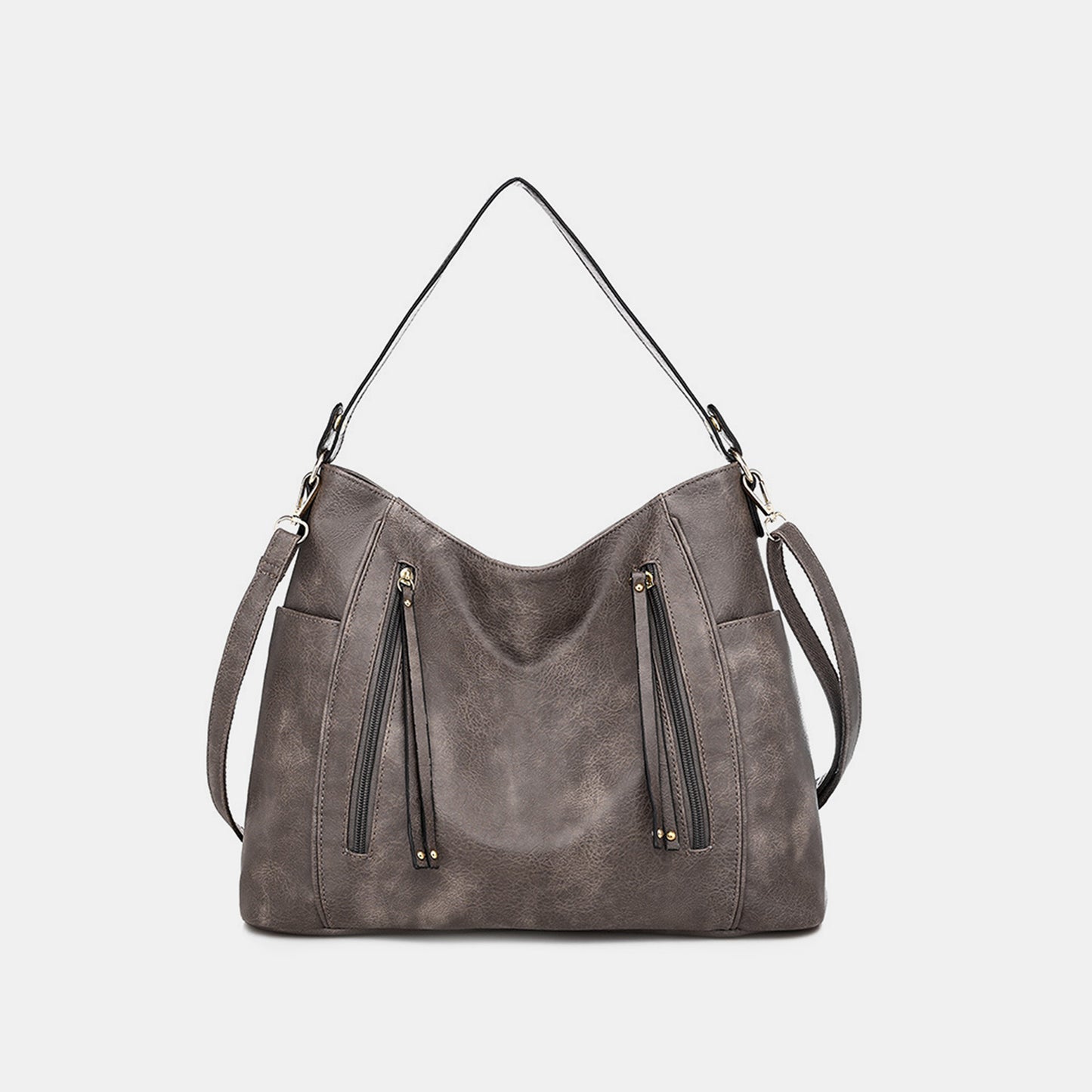 Textured PU Leather Tote Bag