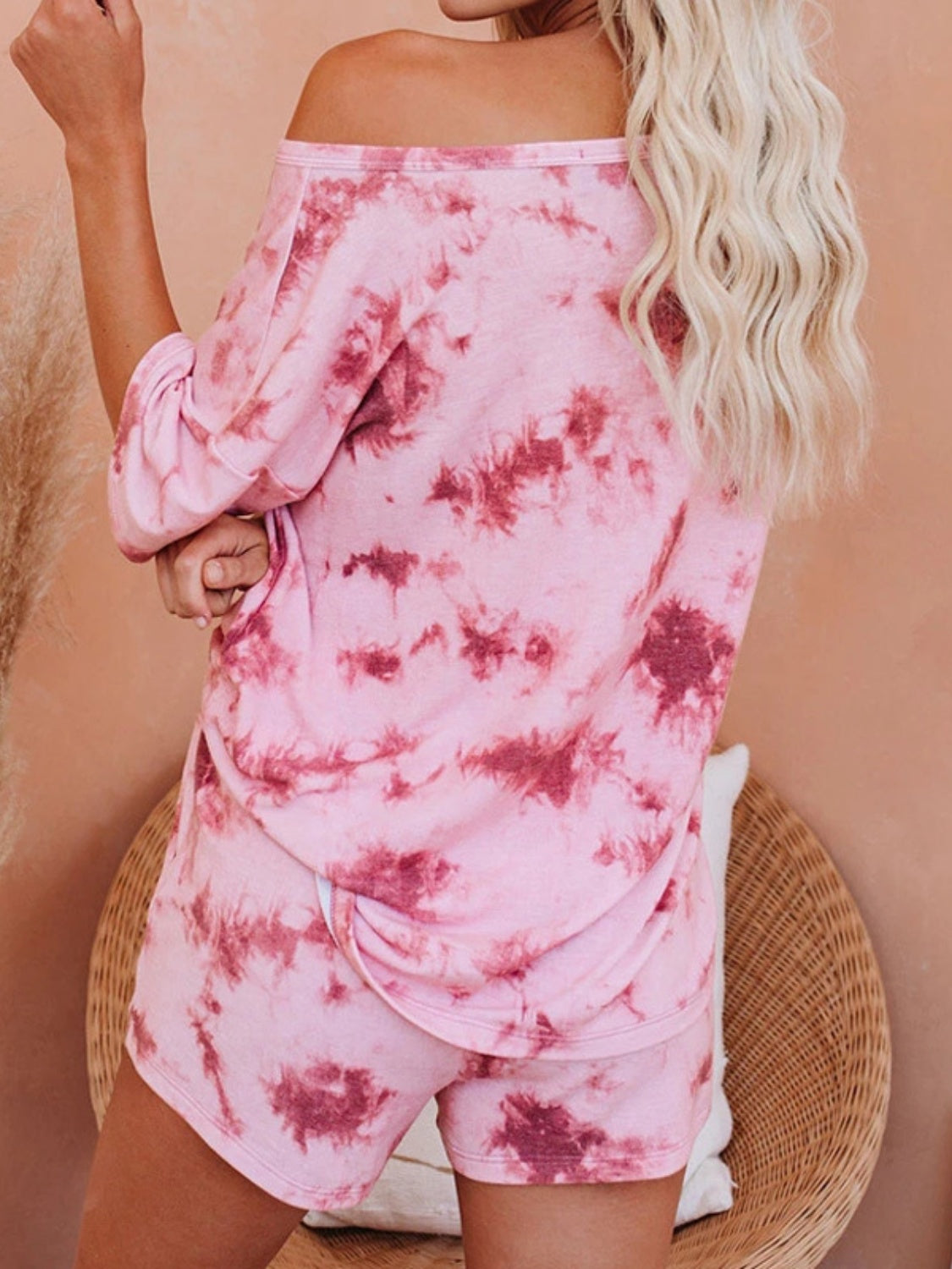 Tie-Dye Half Sleeve Top and Shorts Set