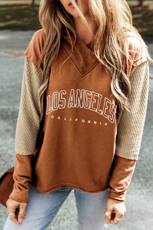 Letter Graphic Long Sleeve Hoodie