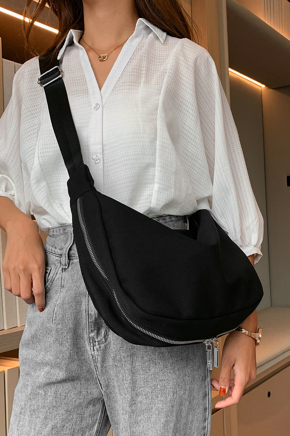 Large Nylon Crossbody Bag