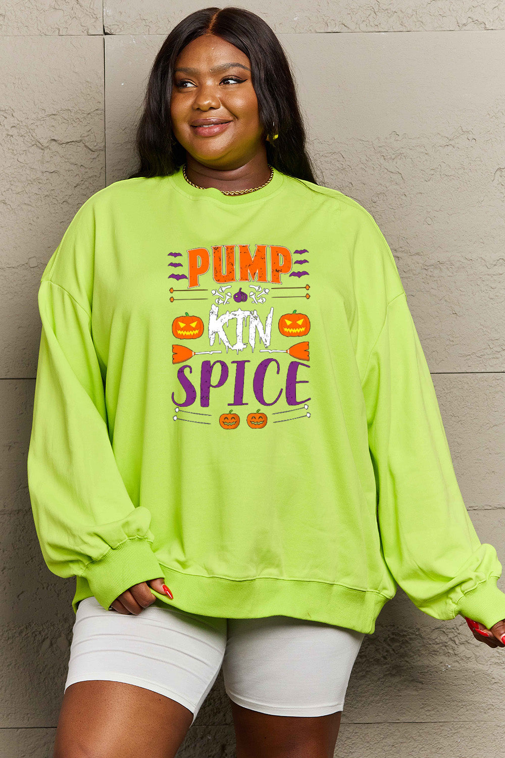 Simply Love Full Size PUMPKIN SPICE Graphic Sweatshirt