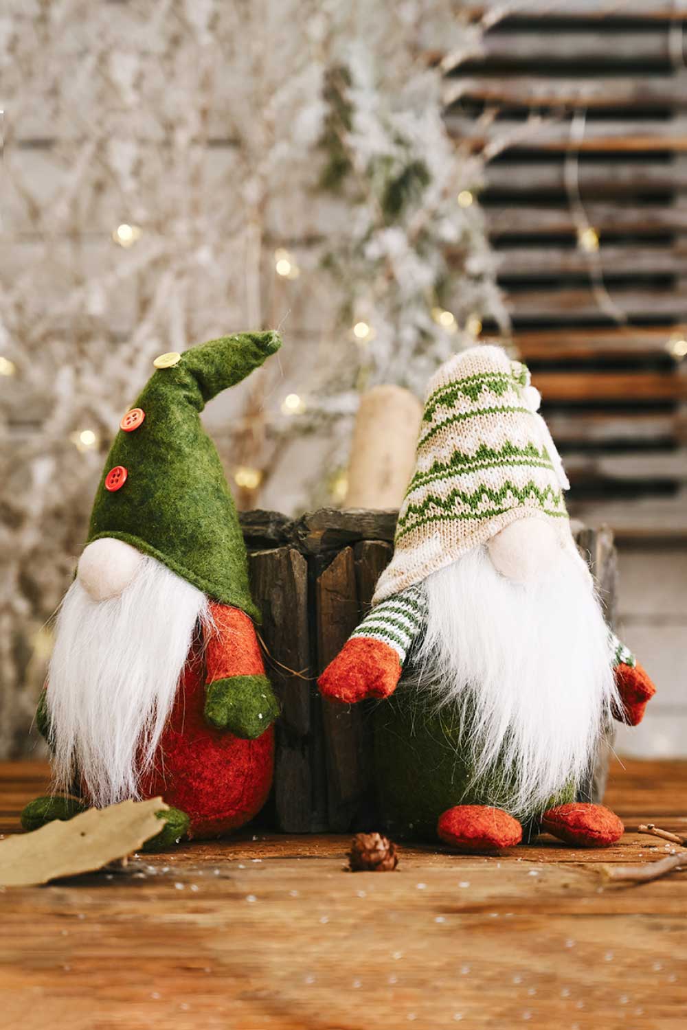 2-Pack Christmas Short Leg Faceless Gnomes