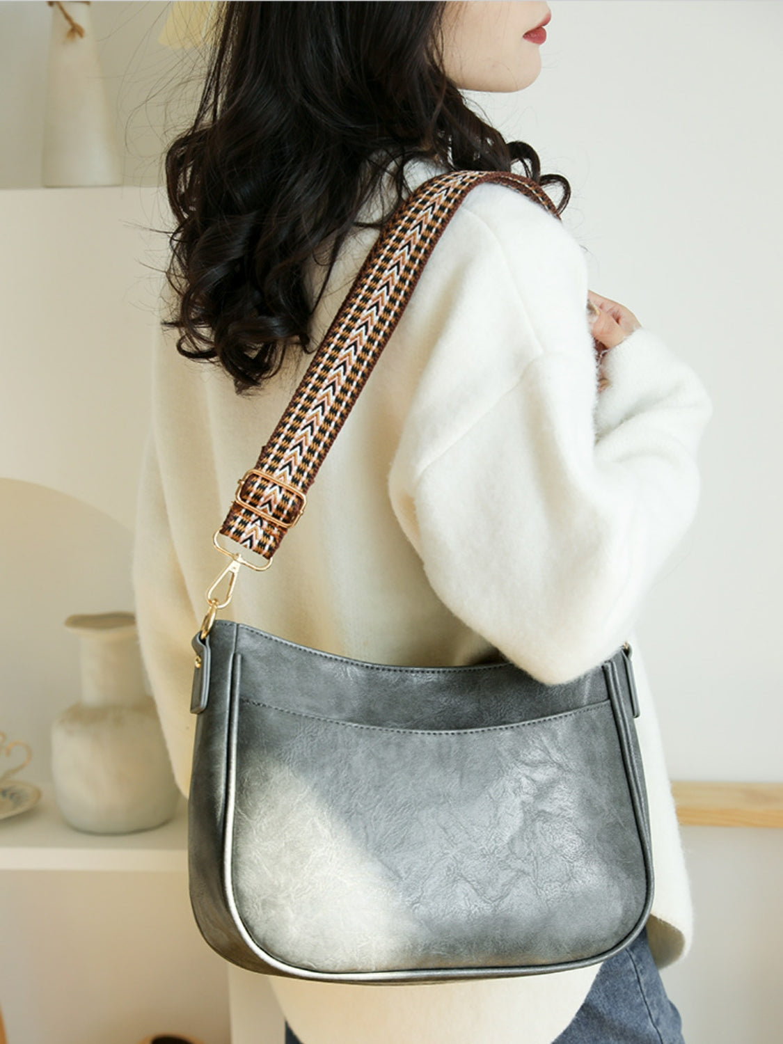 PU Leather Shoulder Bag