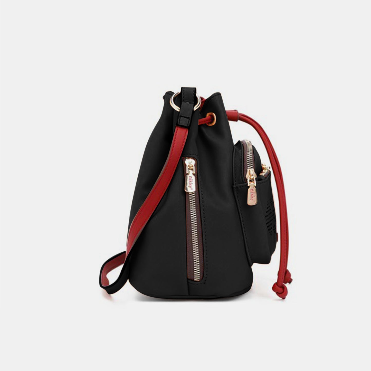 Nicole Lee USA Contrast Drawstring Bucket Bag