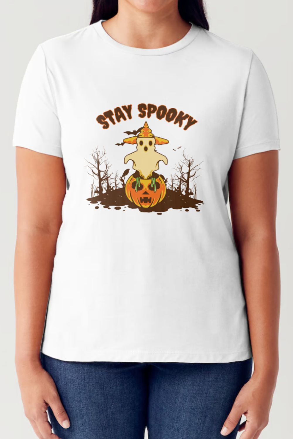 Simply Love Full Size STAY SPOOKY Graphic Round Neck Short Sleeve Tubular T-Shirt