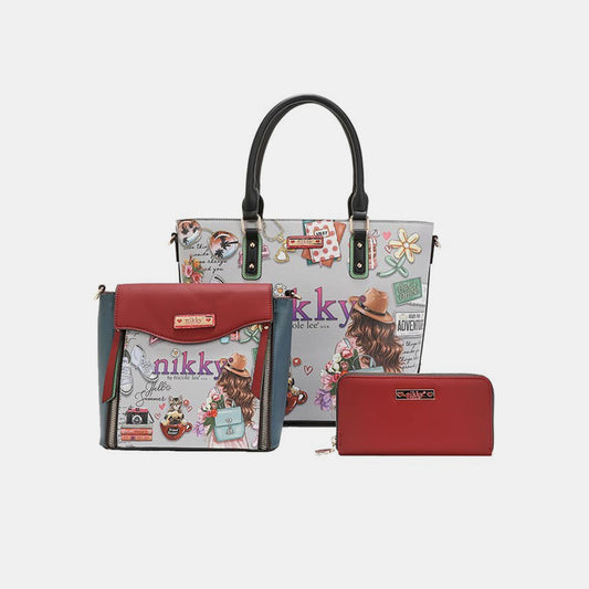 Nicole Lee USA 3-Piece Nikky World Handbag Set