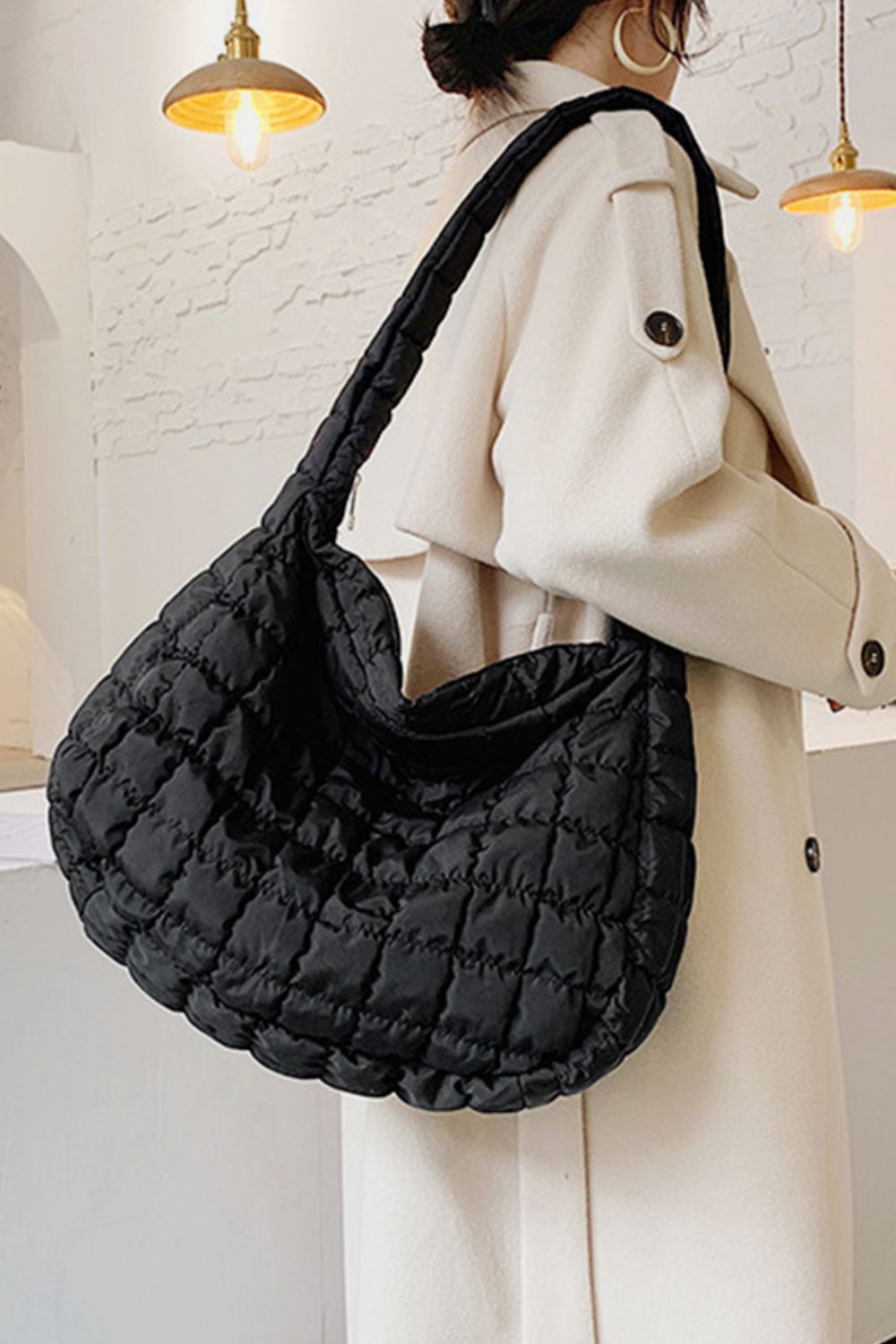 Large Quilted Shoulder Bag